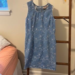 Studio ease denim jumper dress